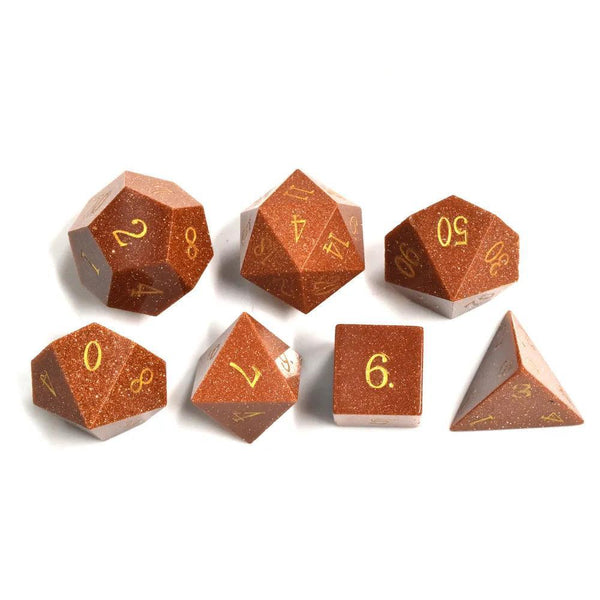  RULE DICE -  Gemstone dice Goldstone Gemstone Dice