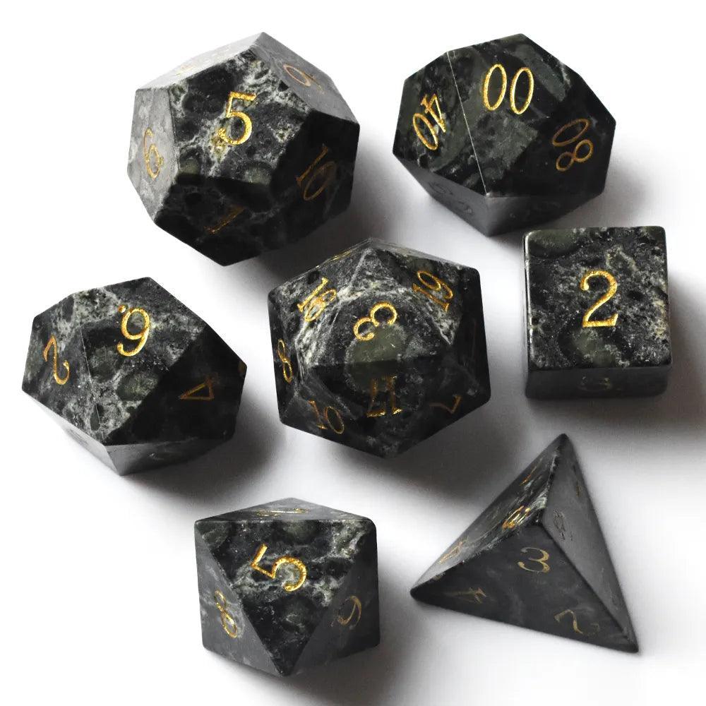  RULE DICE -  Gemstone dice Green Eye Stone Gemstone Dice