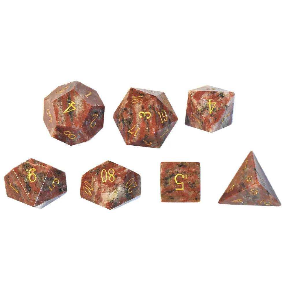 Sesame Red Stone Gemstone Dice - RULE DICE
