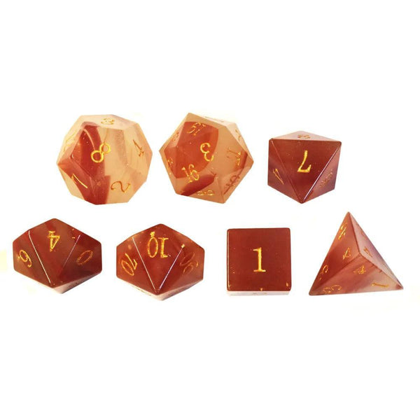  RULE DICE -  Gemstone dice Agate Crystal Dice