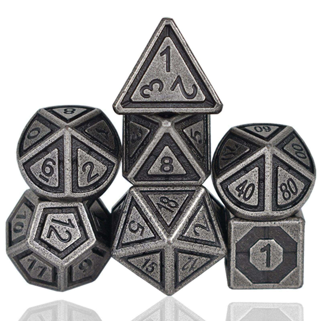 Antique Silver Plated Dice Set - RULE DICE