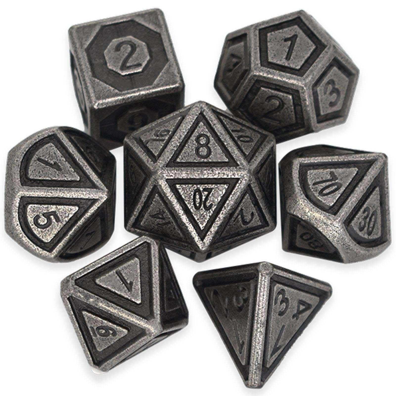Antique Silver Plated Dice Set - RULE DICE