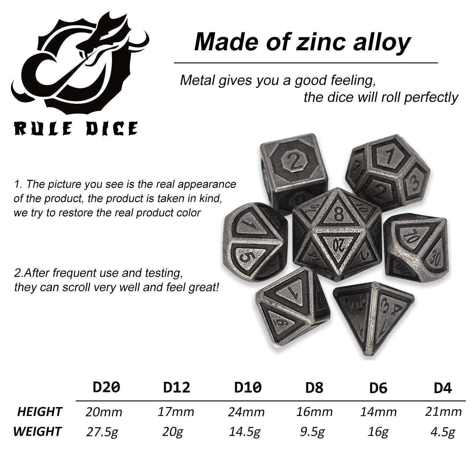 Antique Silver Plated Dice Set - RULE DICE
