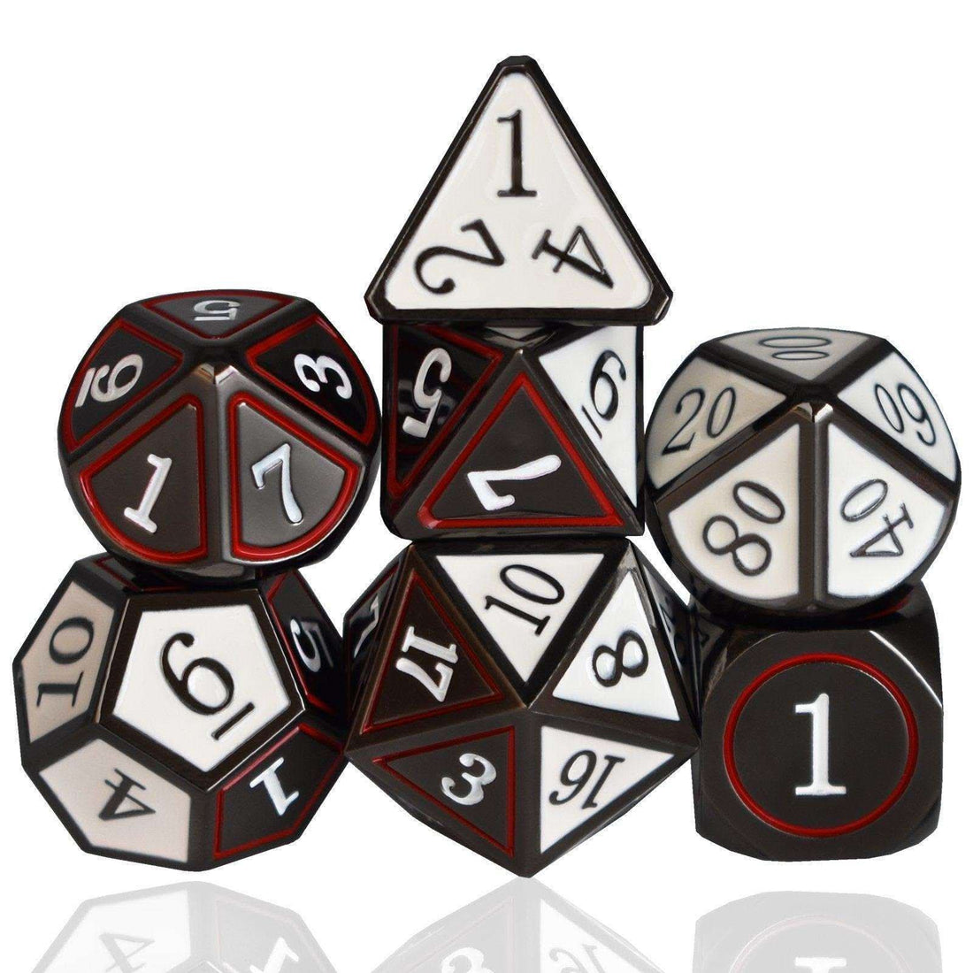 Black&White Cold Heart Plated Dice Set - RULE DICE