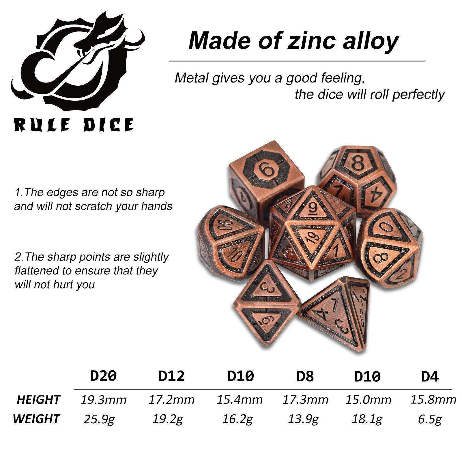 Bronze Plated Dice Set - RULE DICE