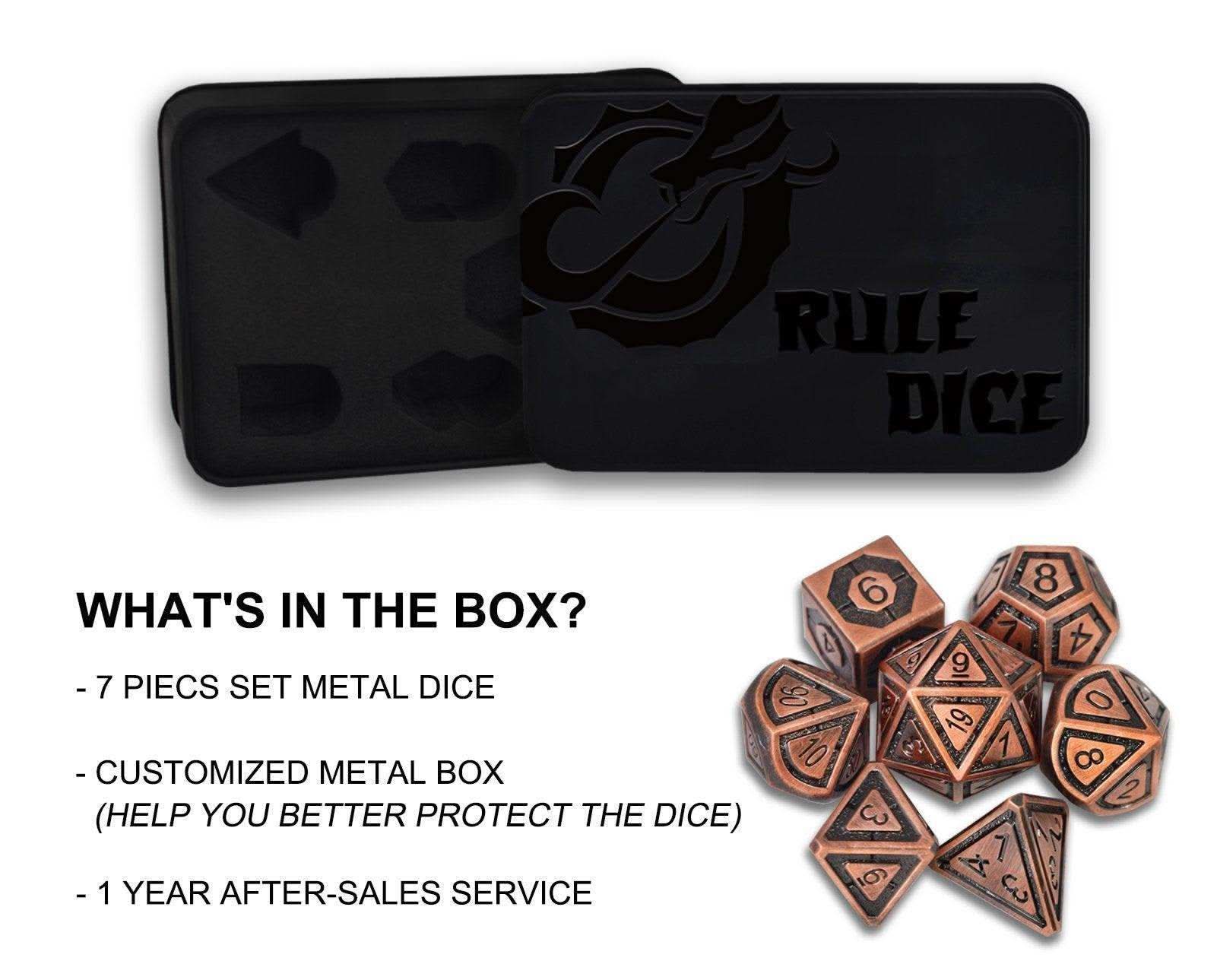 Bronze Plated Dice Set - RULE DICE