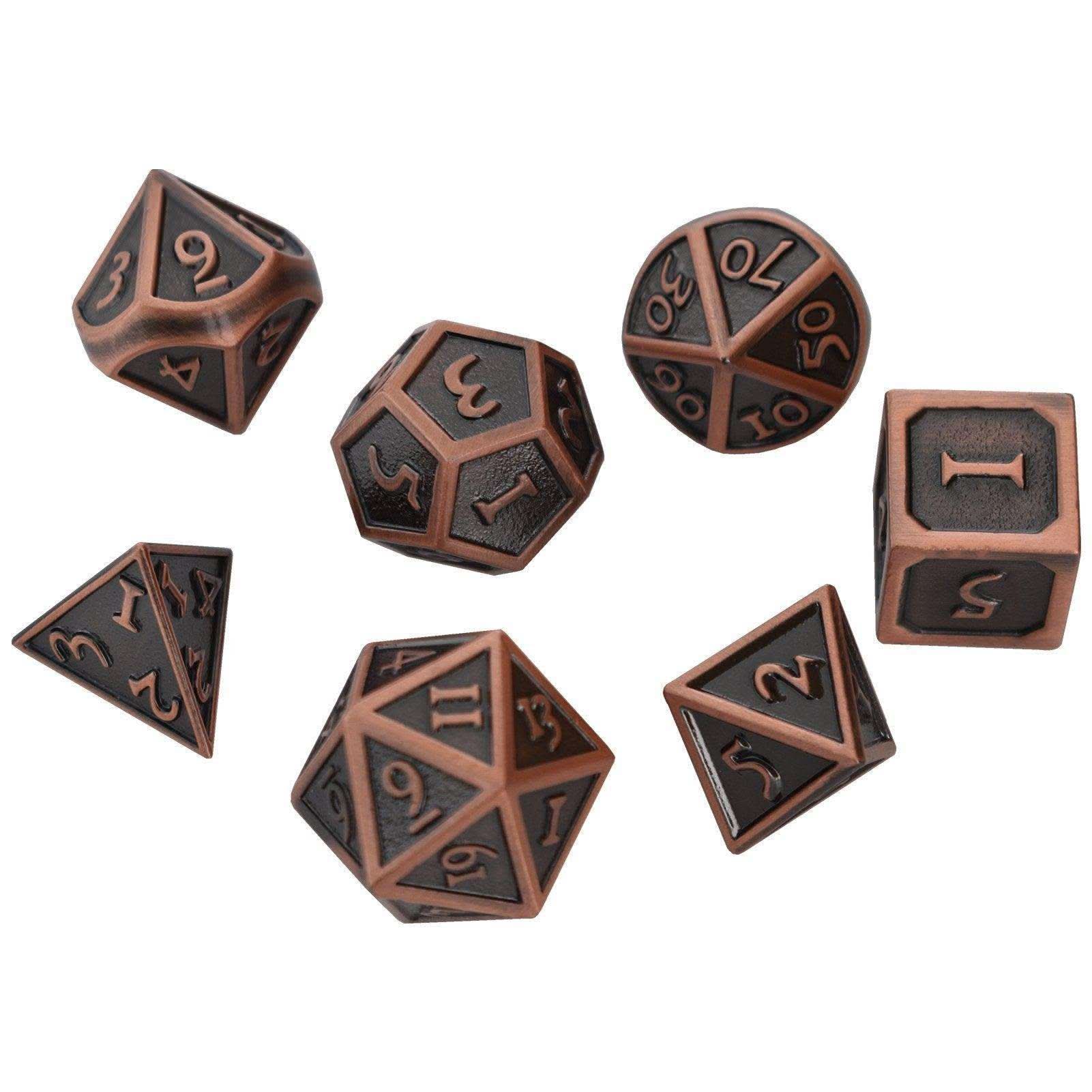 Roman Ancient Red Plated Dice Set - RULE DICE