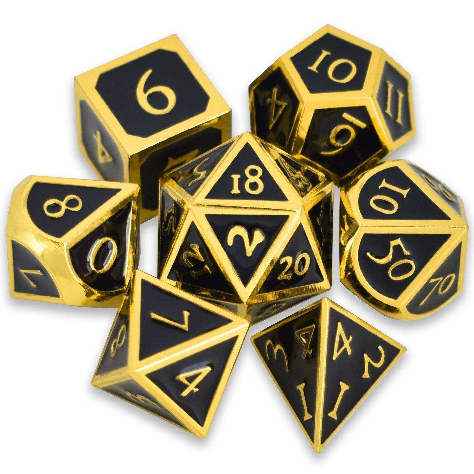 Roman Black&Golden Plated Dice Set - RULE DICE