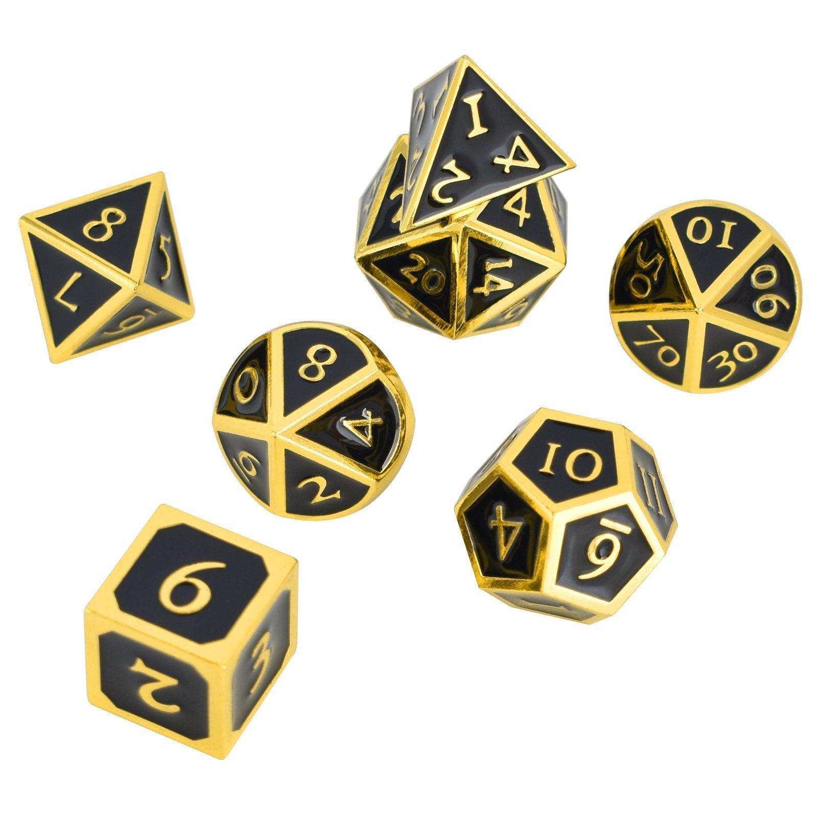 Roman Black&Golden Plated Dice Set - RULE DICE