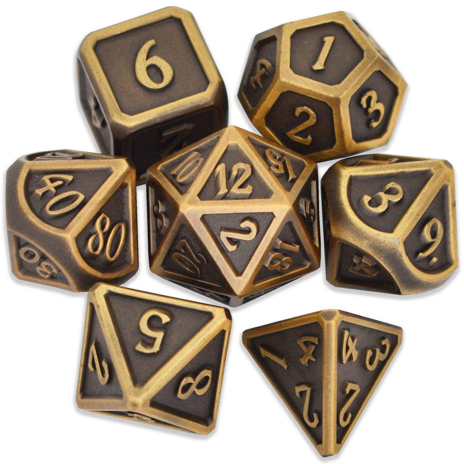 Roman Bronze&Golden Plated Dice Set - RULE DICE