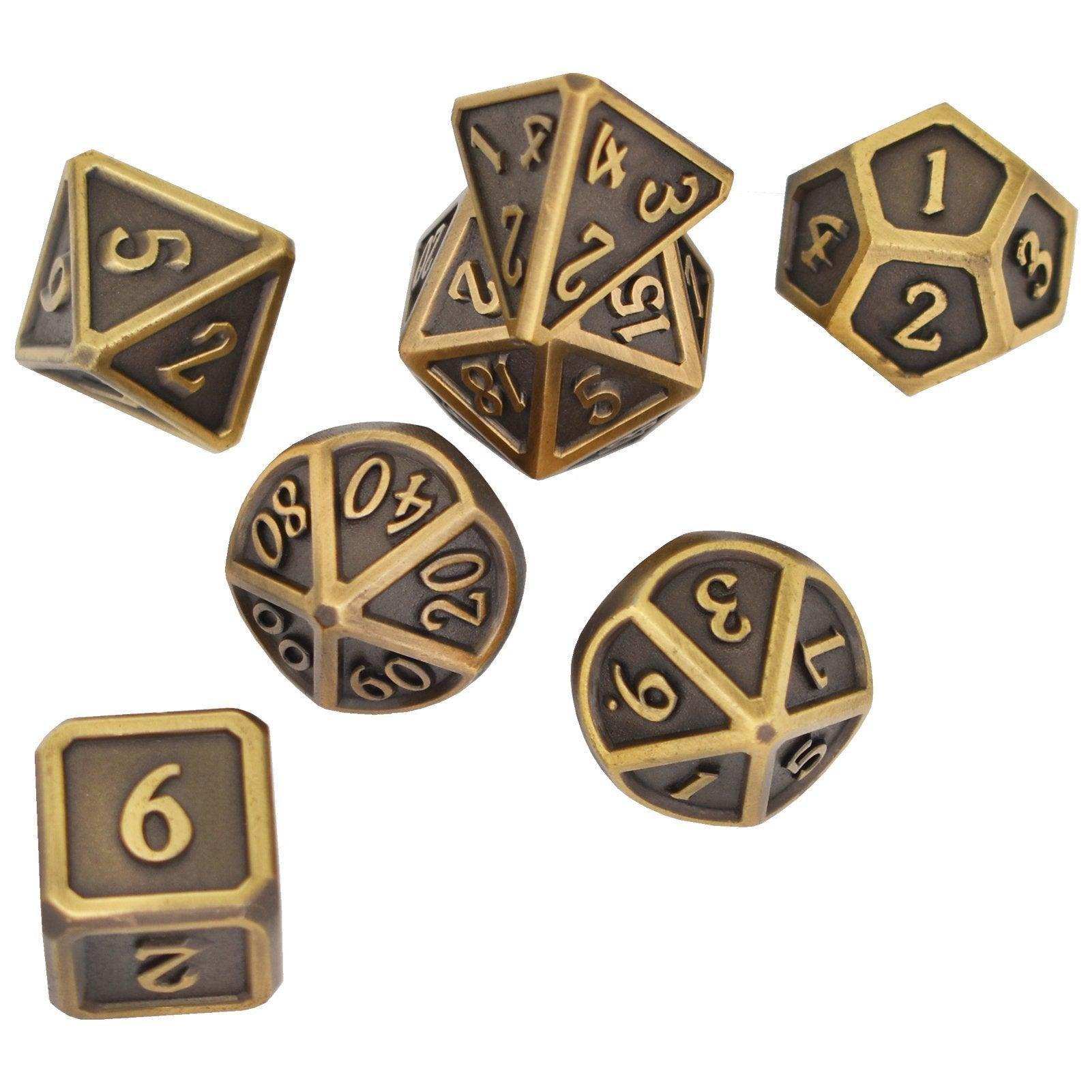 Roman Bronze&Golden Plated Dice Set - RULE DICE