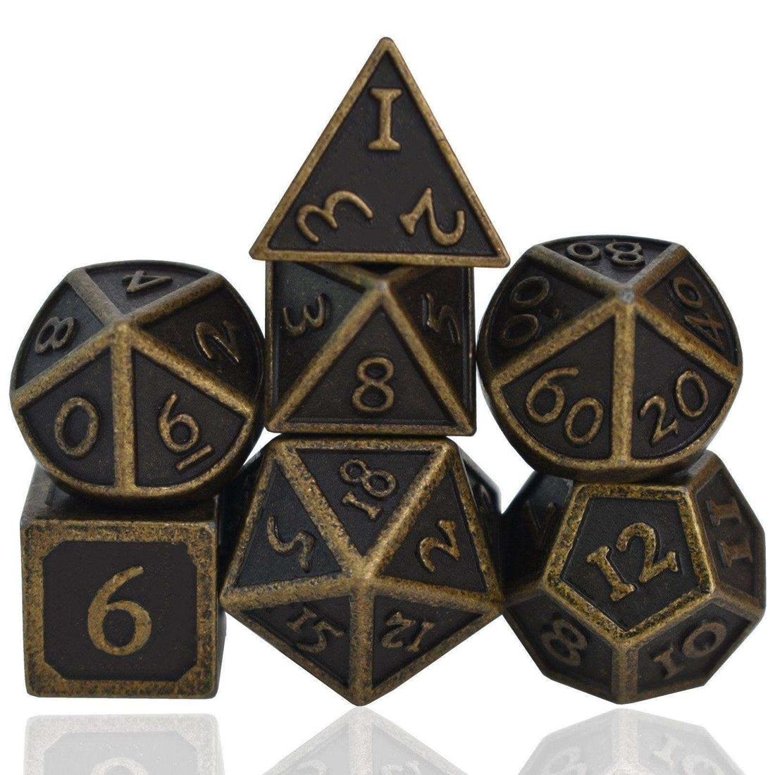 Roman Bronze Plated Dice Set - RULE DICE