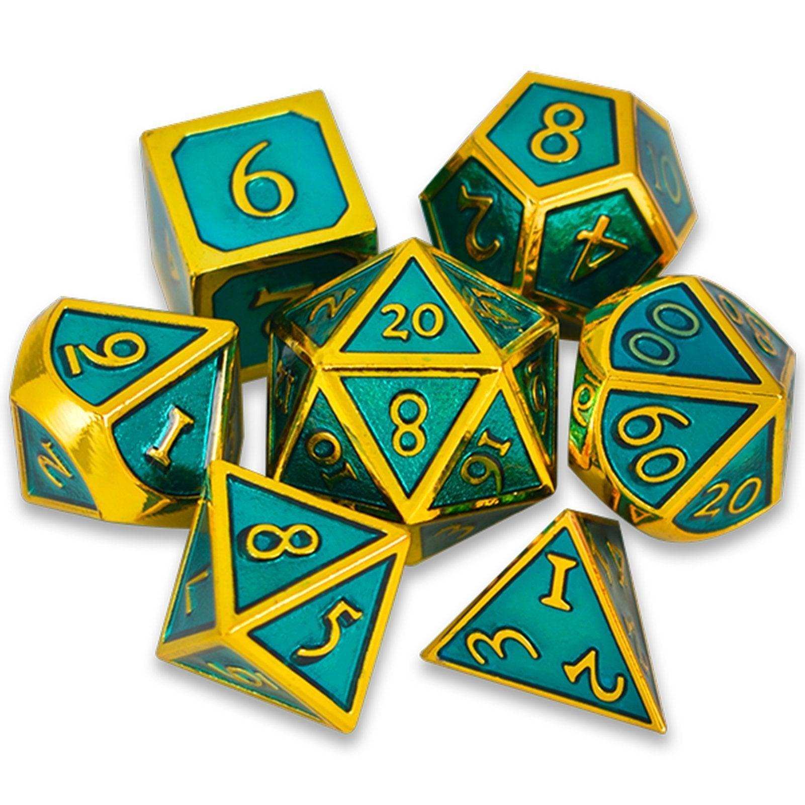Roman Green&Golden Plated Dice Set - RULE DICE