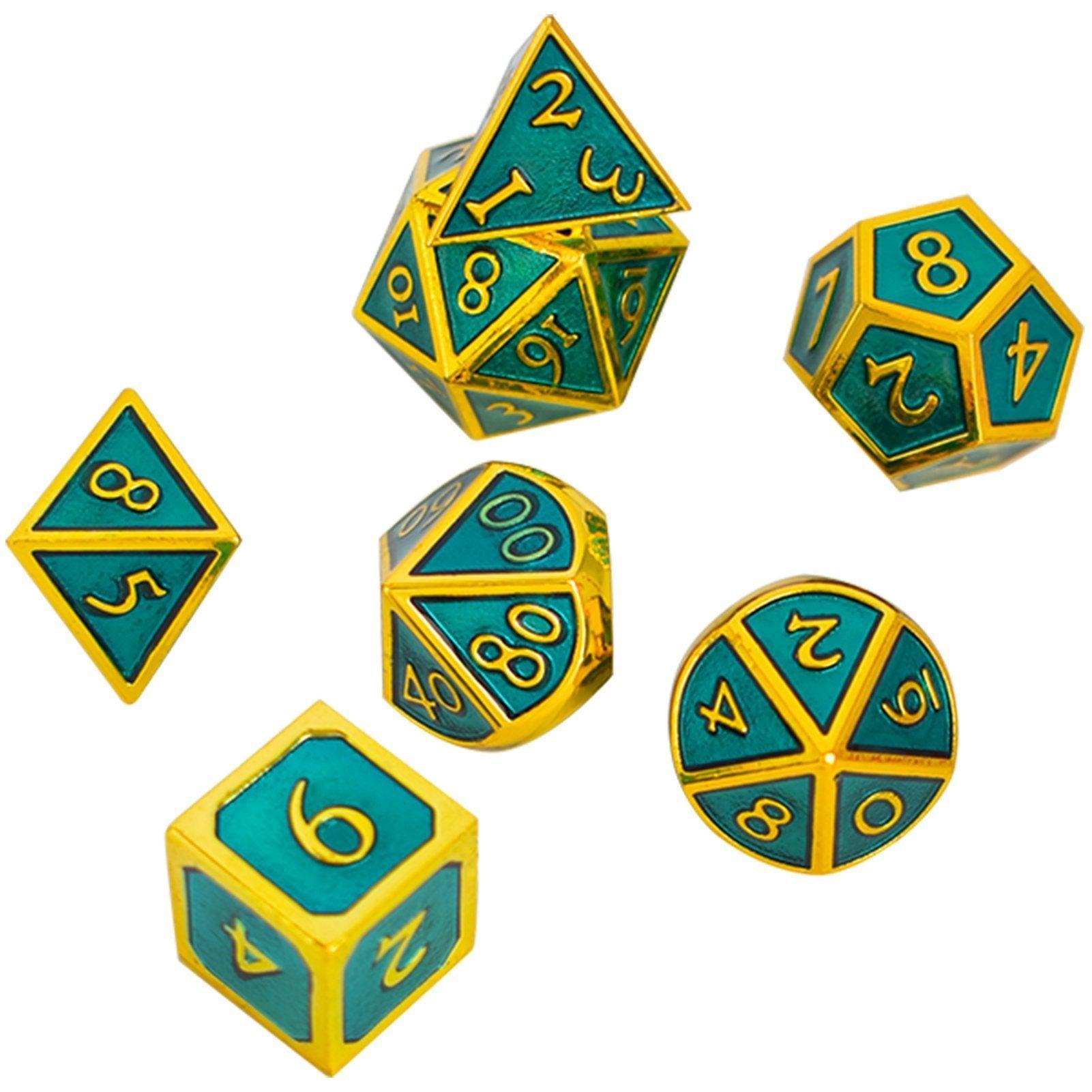 Roman Green&Golden Plated Dice Set - RULE DICE
