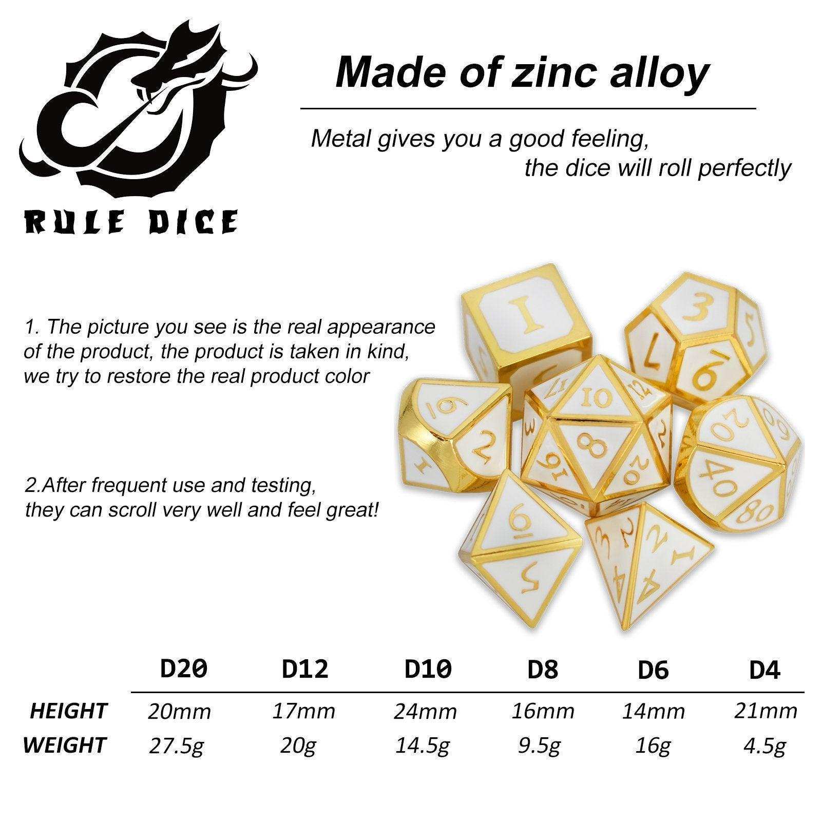 Roman Platinum&Golden Plated Dice Set - RULE DICE