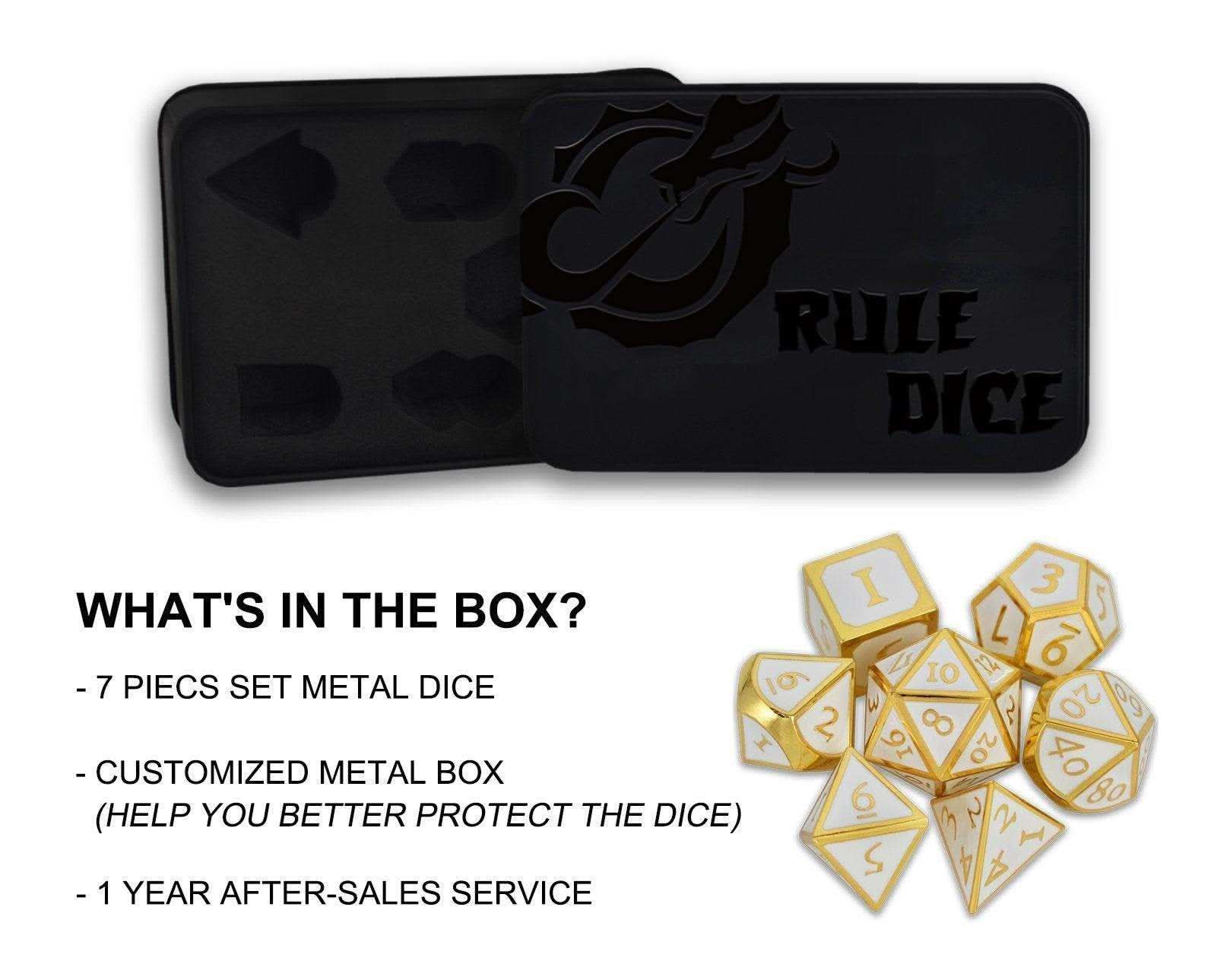 Roman Platinum&Golden Plated Dice Set - RULE DICE