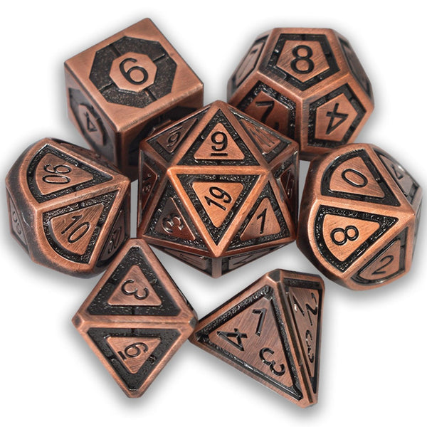  RULE DICE -  Heavy Metal Dice Bronze Plated Dice