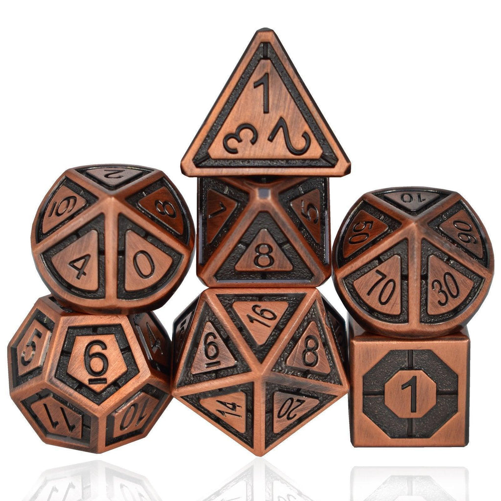  RULE DICE -  Heavy Metal Dice Bronze Plated Dice