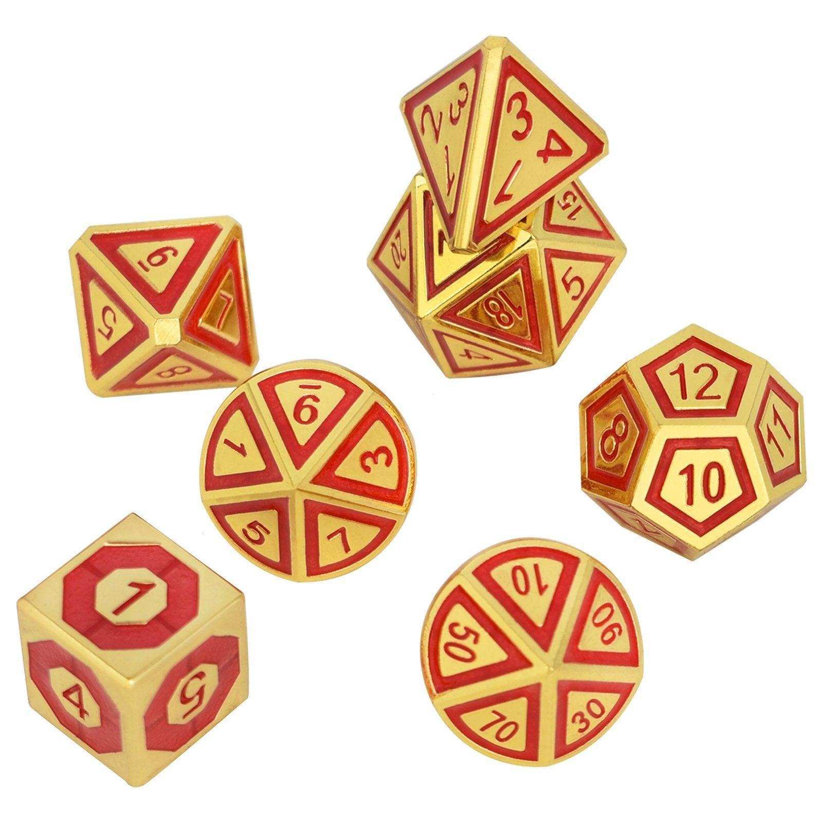 Golden&Red Plated Dice - RULE DICE