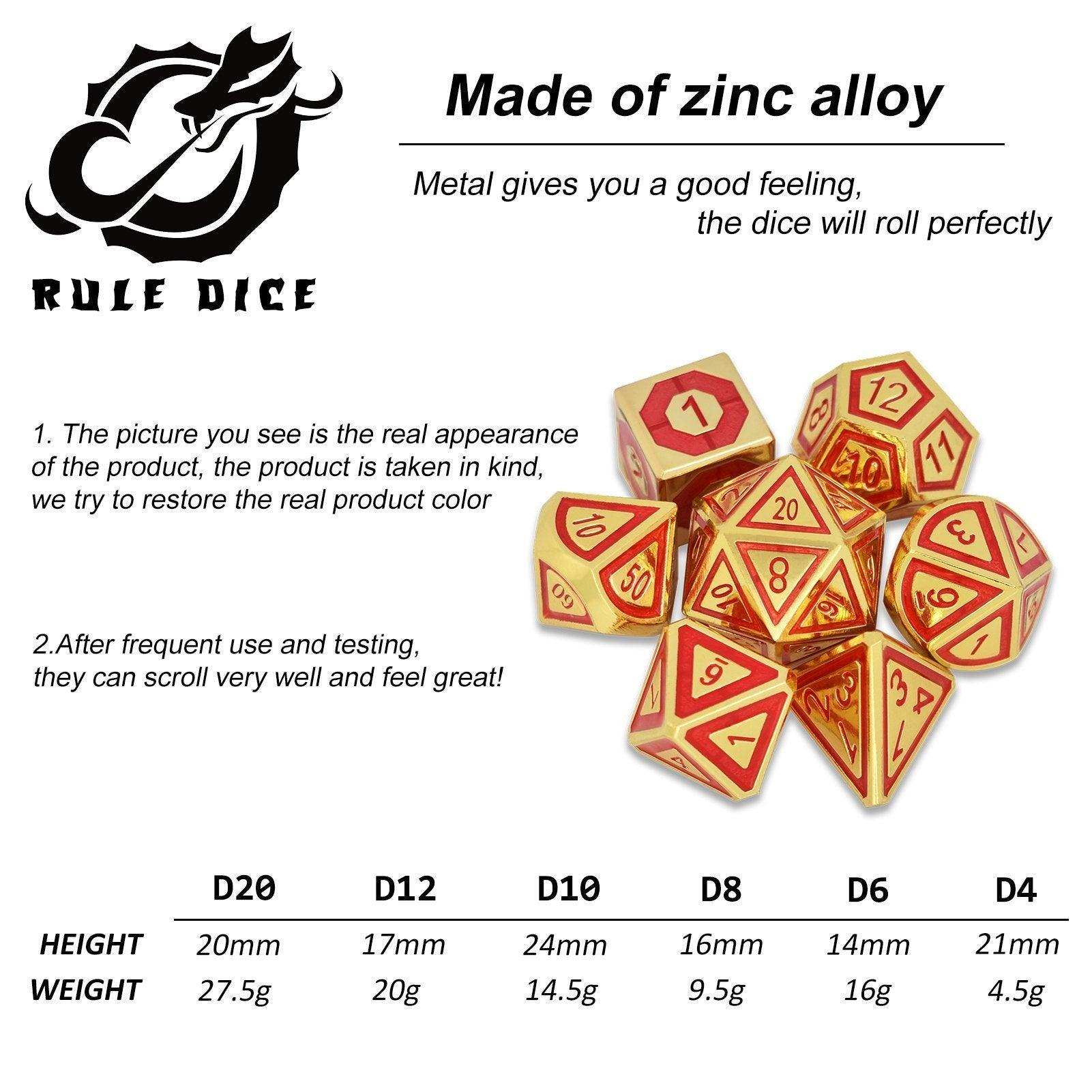 Golden&Red Plated Dice - RULE DICE
