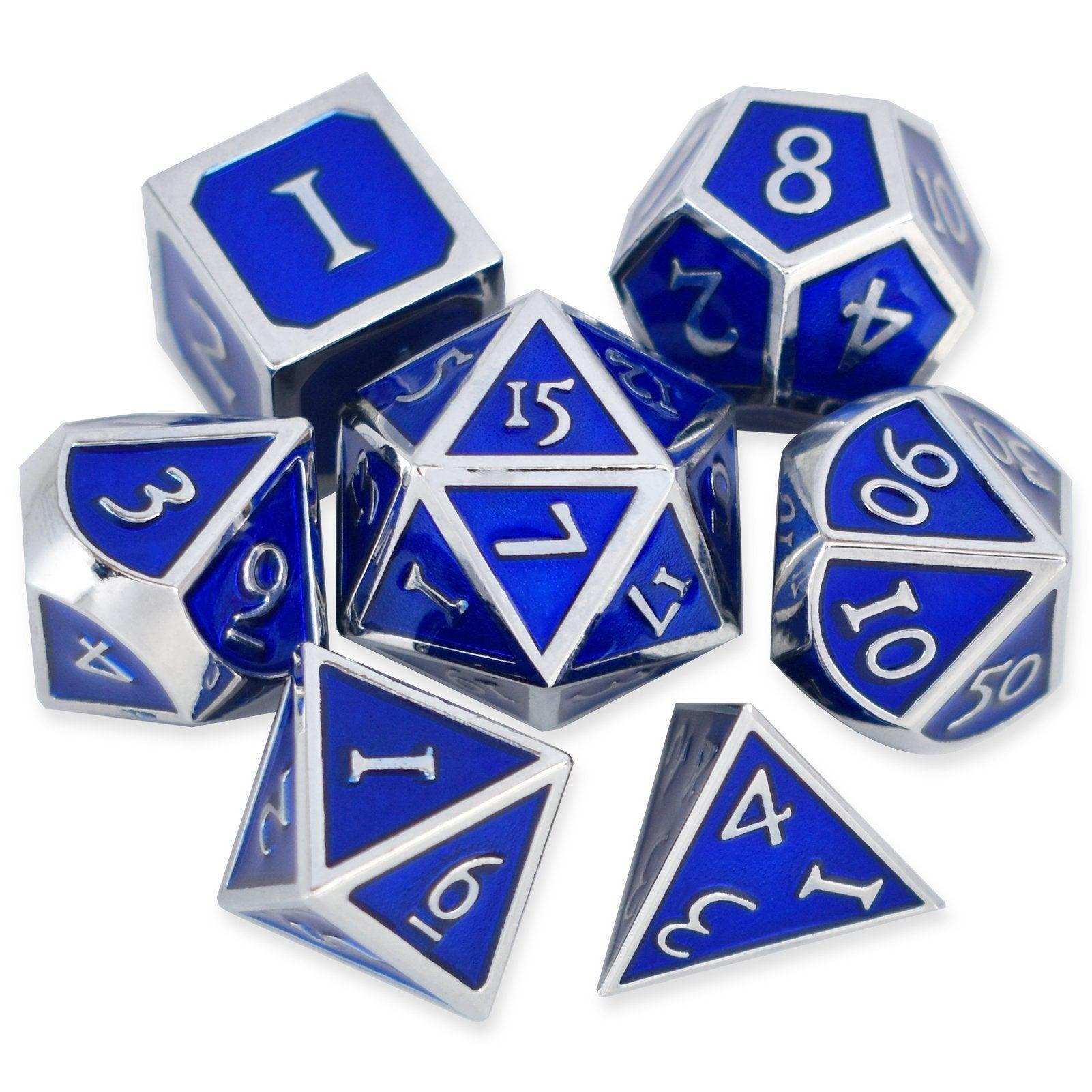 Roman Blue&Silver Plated Dice - RULE DICE