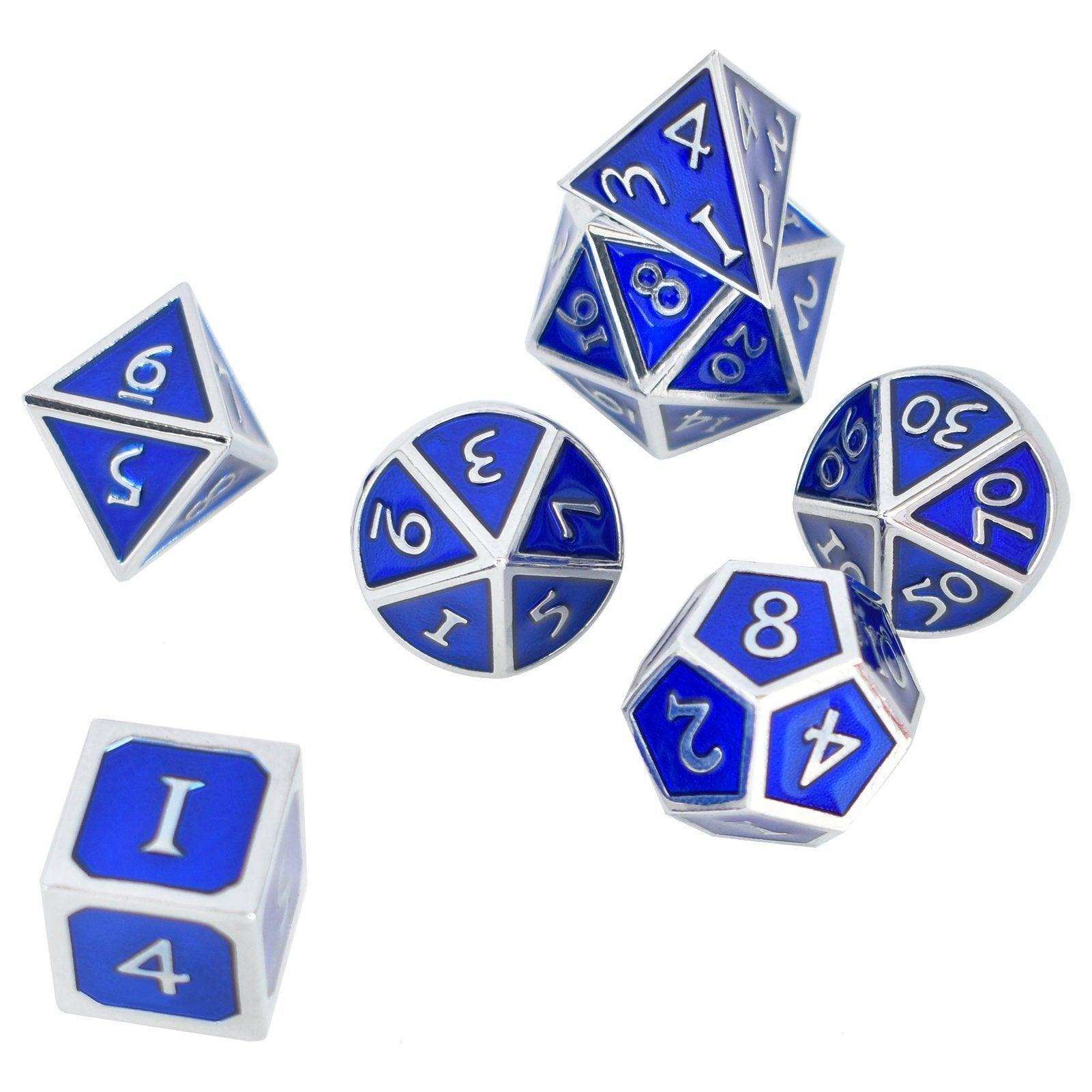 Roman Blue&Silver Plated Dice - RULE DICE